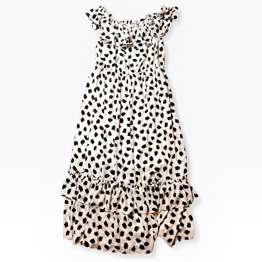 NWT Beauticurve Lane Bryant‎ Off Shoulder Ruffle Maxi Dress Black White 18/20